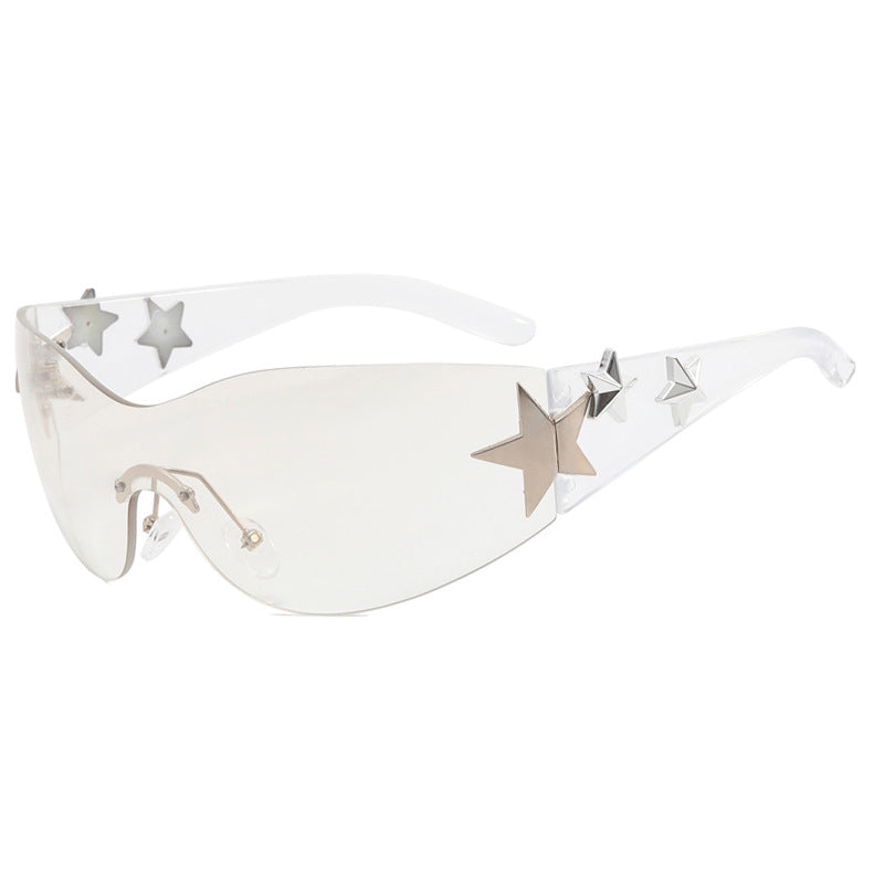 Damen trendige Sonnenbrille mit einzigartigem Sternen-Design Karnz