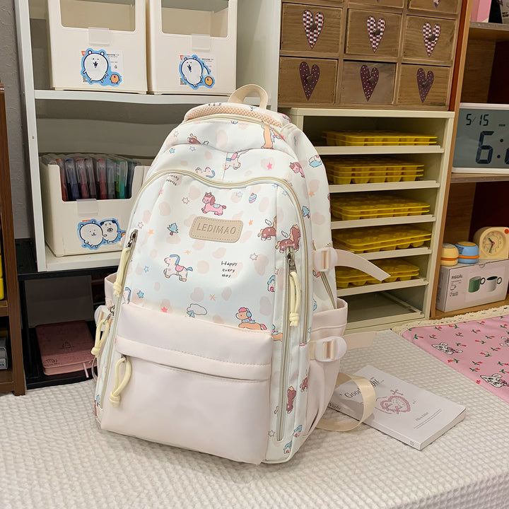 Verspielter Rucksack im Cartoon-Stil