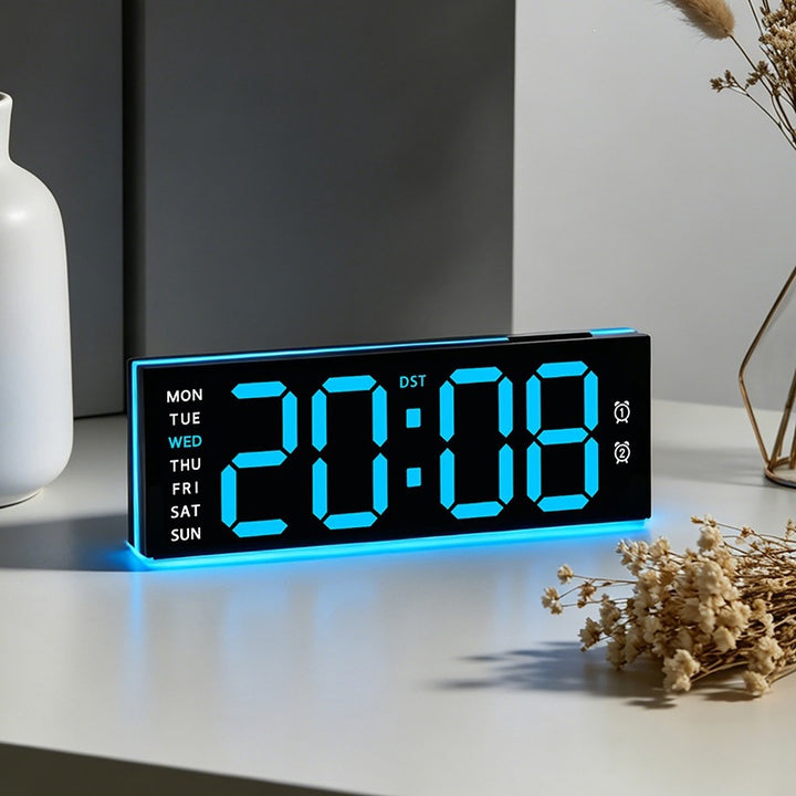 Digitaler Tischwecker mit Großem Led-Display und Dualer Alarmfunktion Karnz