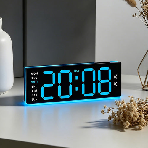 Digitaler Tischwecker mit Großem Led-Display und Dualer Alarmfunktion Karnz