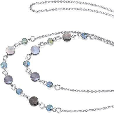 Elegante Perlen Brillen Kette Karnz