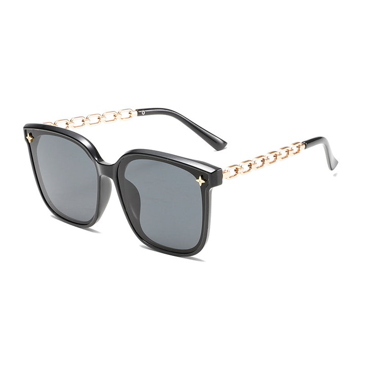 Damen Modische Sonnenbrille mit hochwertigem Kettendetail Karnz
