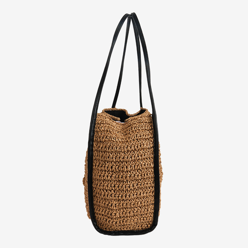 Damen Handtasche aus hochwertigem geflochtenem Naturmaterial Karnz