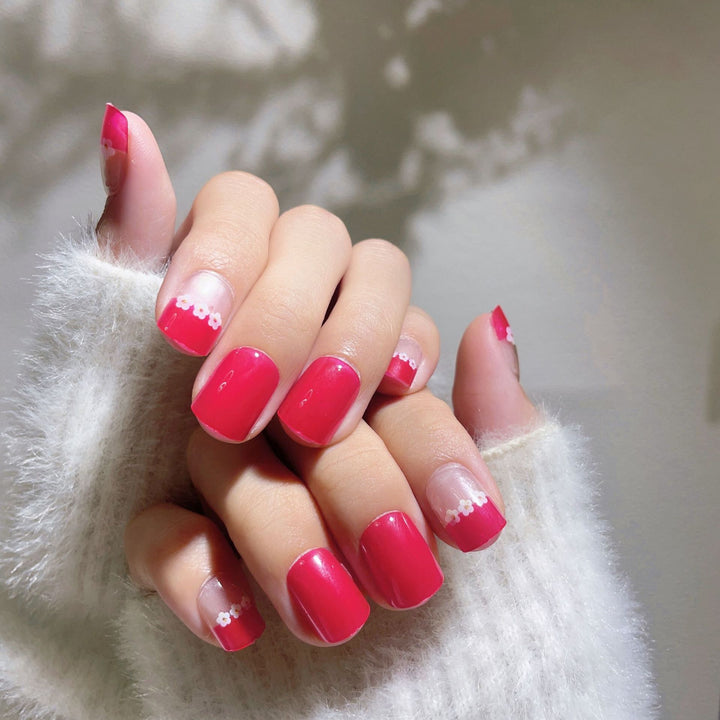 Floral Accent Press-On Nagelset