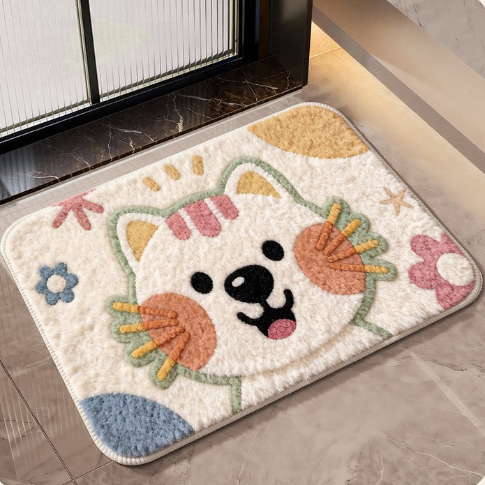 Niedlicher katzenmotivierter Badteppich