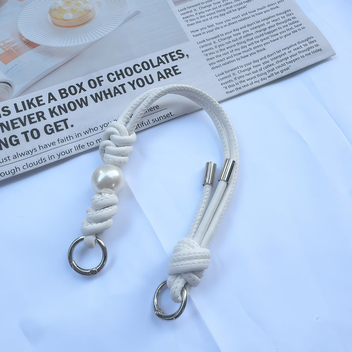 Eleganter geknoteter Leder-Schlüsselanhänger Halter Karnz