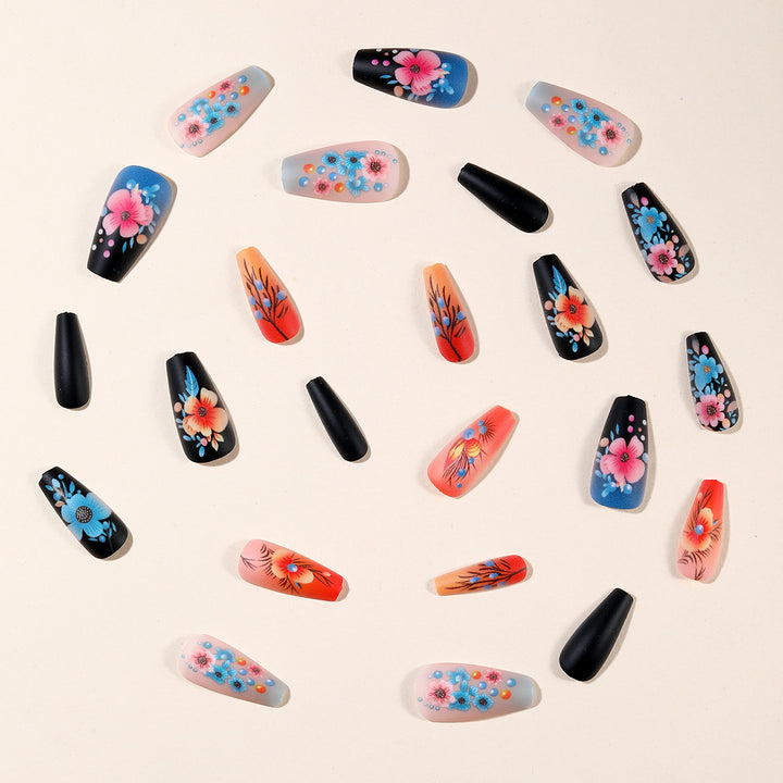 Floral Art Acryl Nagelset Karnz