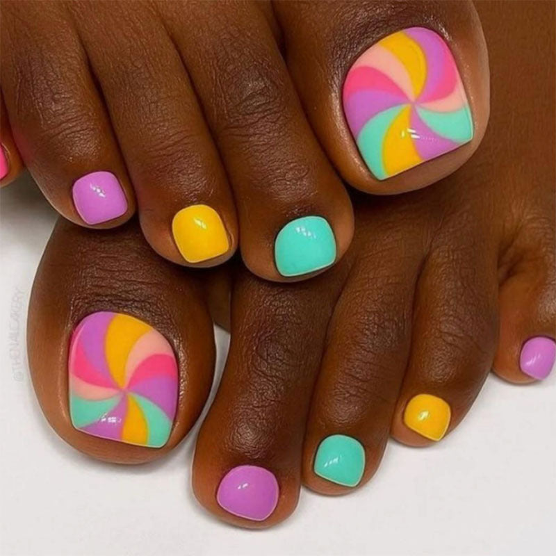 Lebendige Künstlerische Pediküre Nagelkunst