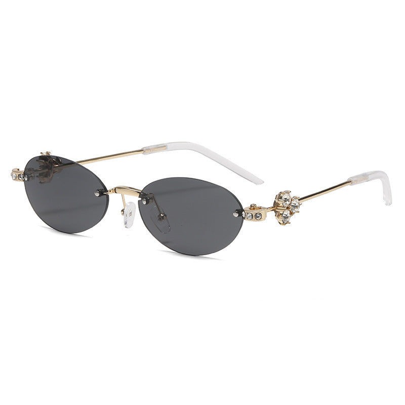 Damen elegante Sonnenbrille mit geometrischem Rahmen Karnz
