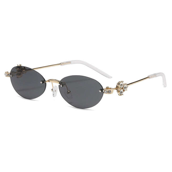 Damen elegante Sonnenbrille mit geometrischem Rahmen Karnz