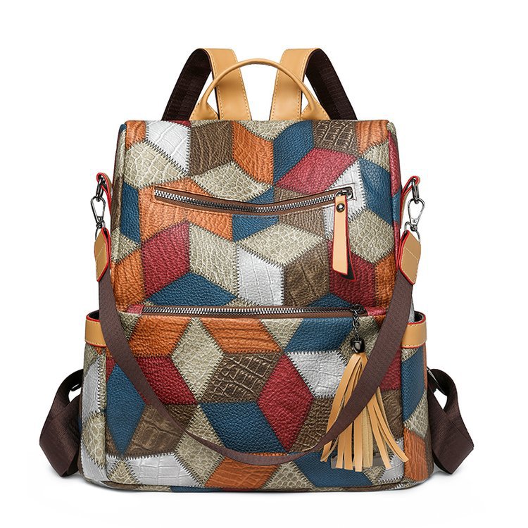 Texturiertes Kunstleder-Rucksack Karnz