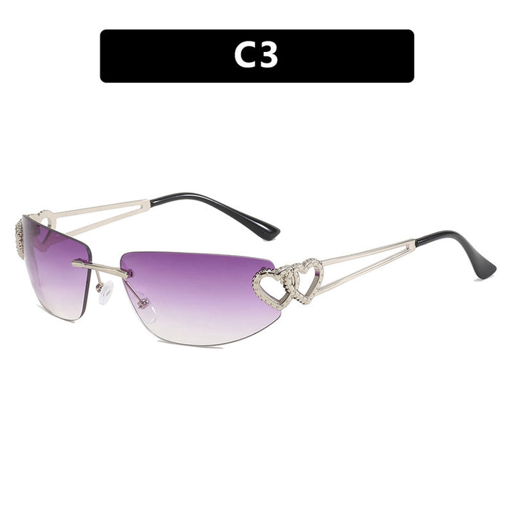 Damen stilvolle Cat-Eye Sonnenbrille mit einzigartigen Herzdetails Karnz