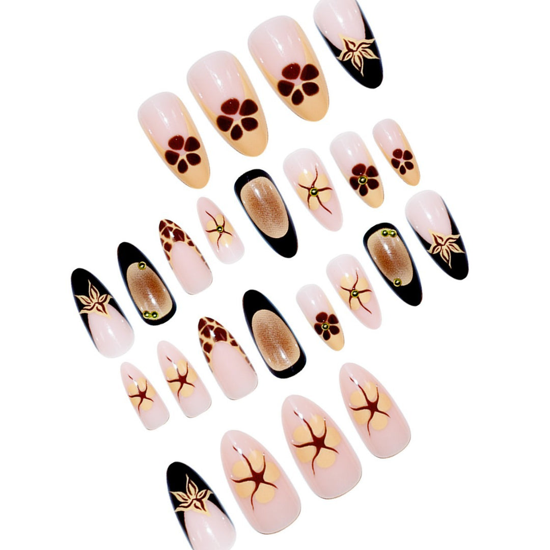 Künstlerische Blumen Press-On Nagelverlängerungen Karnz 1787913795