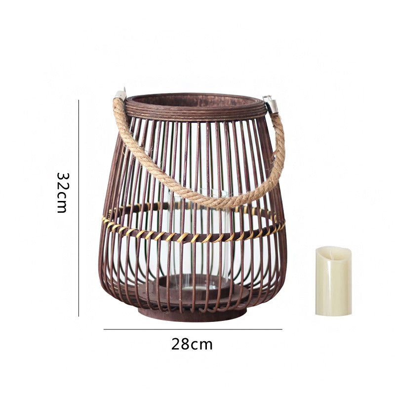 Rustikale Rattan-Laterne Karnz