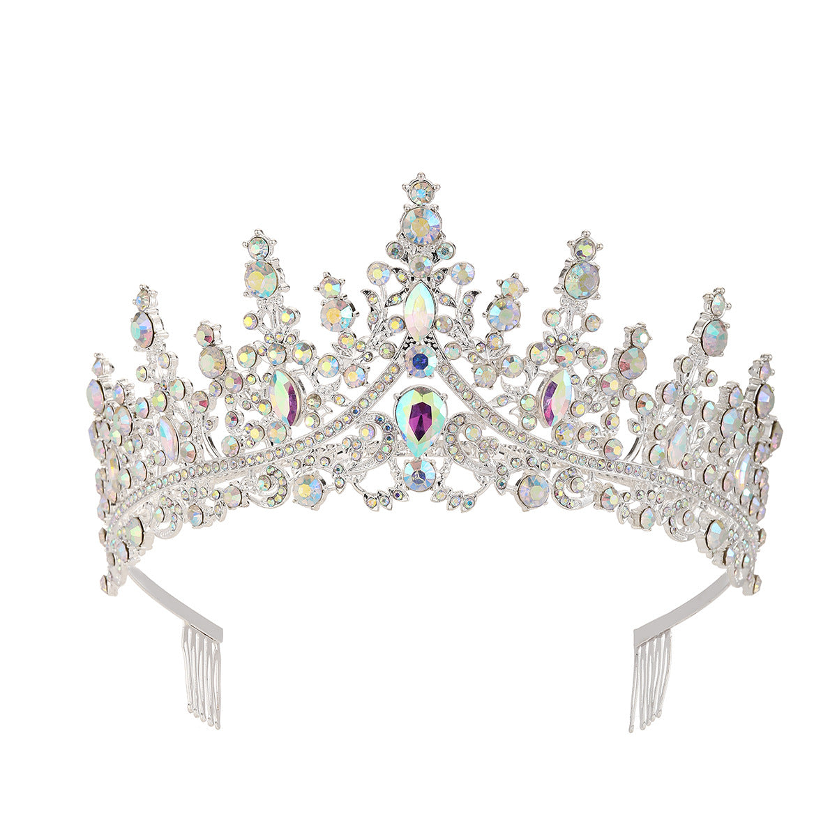 Damen Strass Tiara mit funkelnden Edelsteinen Karnz