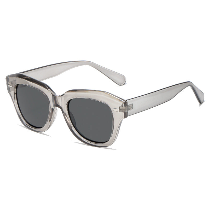 Damen stylische Sonnenbrille im modernen Design mit transparentem Rahmen Karnz