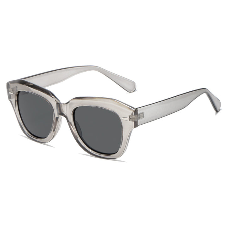 Damen stylische Sonnenbrille im modernen Design mit transparentem Rahmen Karnz