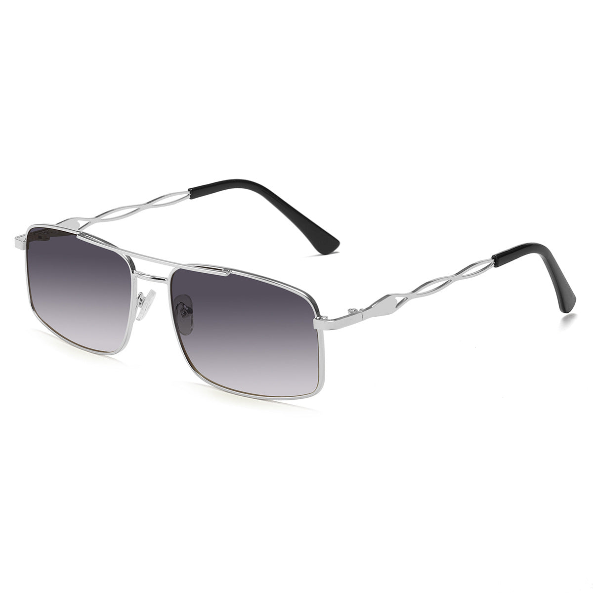 Damen Sonnenbrille mit trendigem rechteckigem Rahmen und gelben Gläsern Karnz