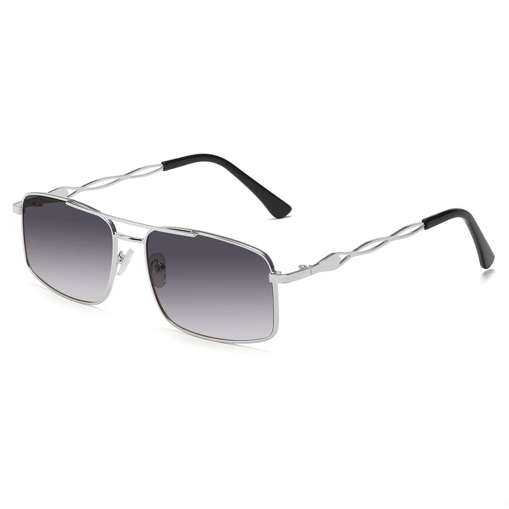 Damen Sonnenbrille mit trendigem rechteckigem Rahmen und gelben Gläsern Karnz
