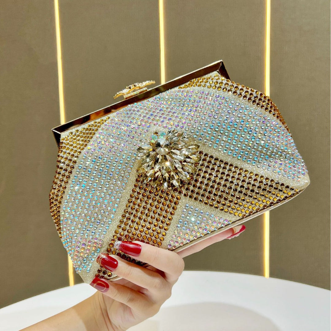 Glänzende Strass Abend-Clutch