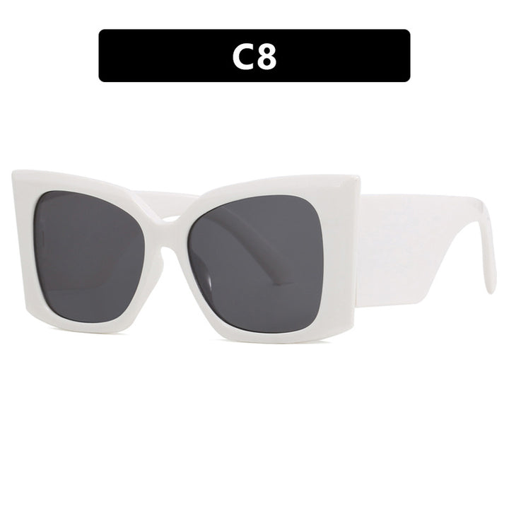 Damen oversized Sonnenbrille mit stylishem Katzenaugen-Rahmen Karnz