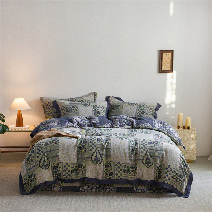 Luxus Wendbare Jacquard Bettbezug Set