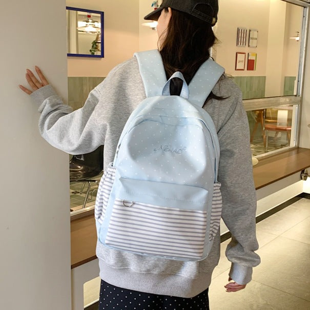 Polka-Dots-Print Freizeit-Rucksack Karnz