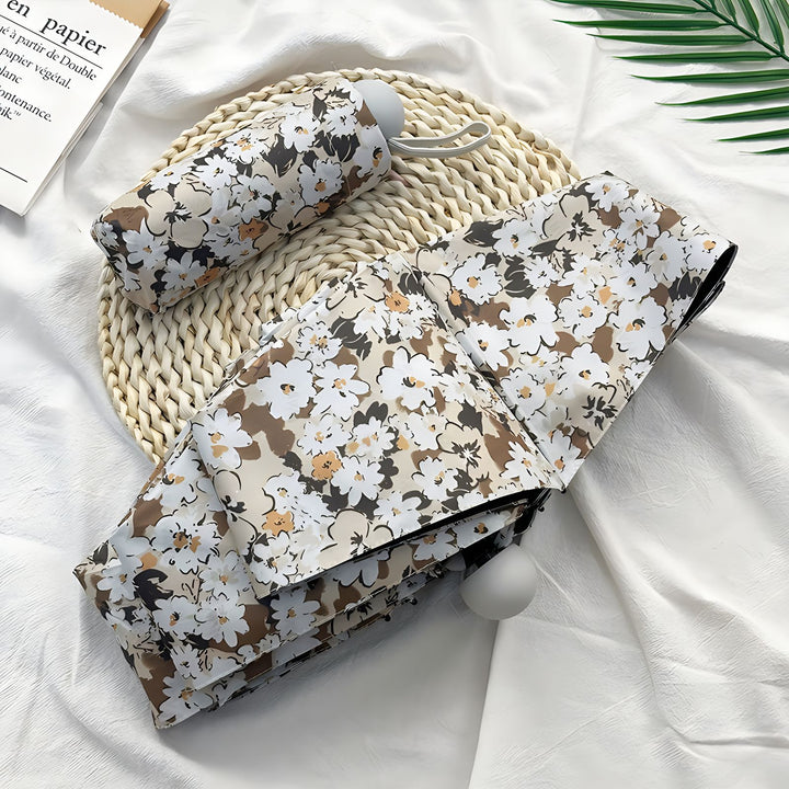 Damen Faltbarer Regenschirm mit elegantem Blumenmuster Karnz