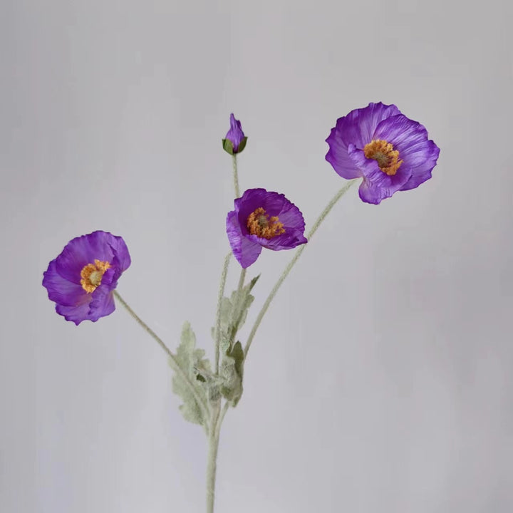 Lebensechter Seiden-Mohnblumenstiel