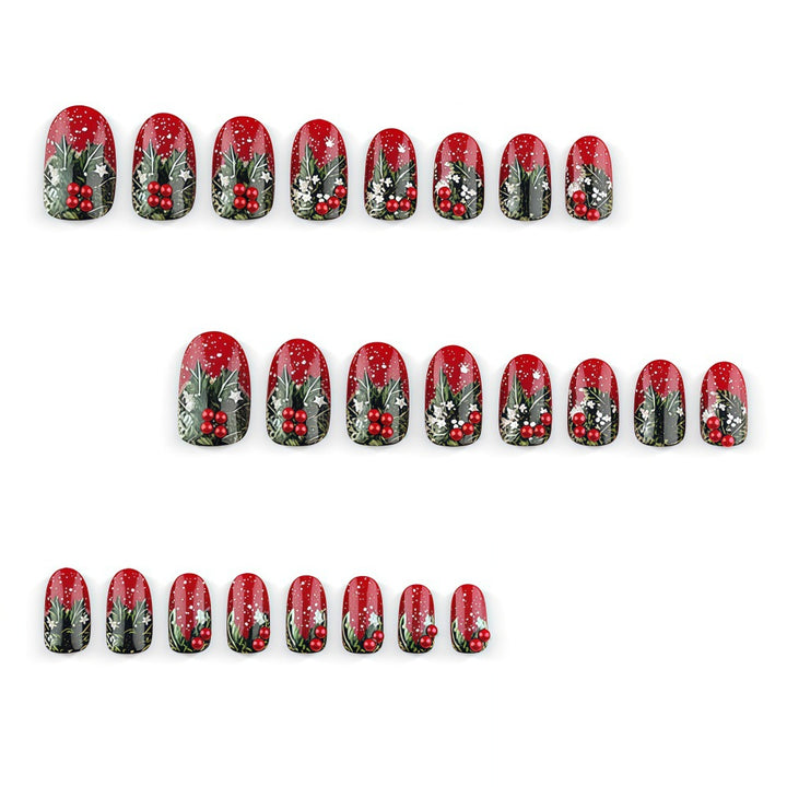 Kunstnägel mit Festlichem Weihnachtsdesign Karnz