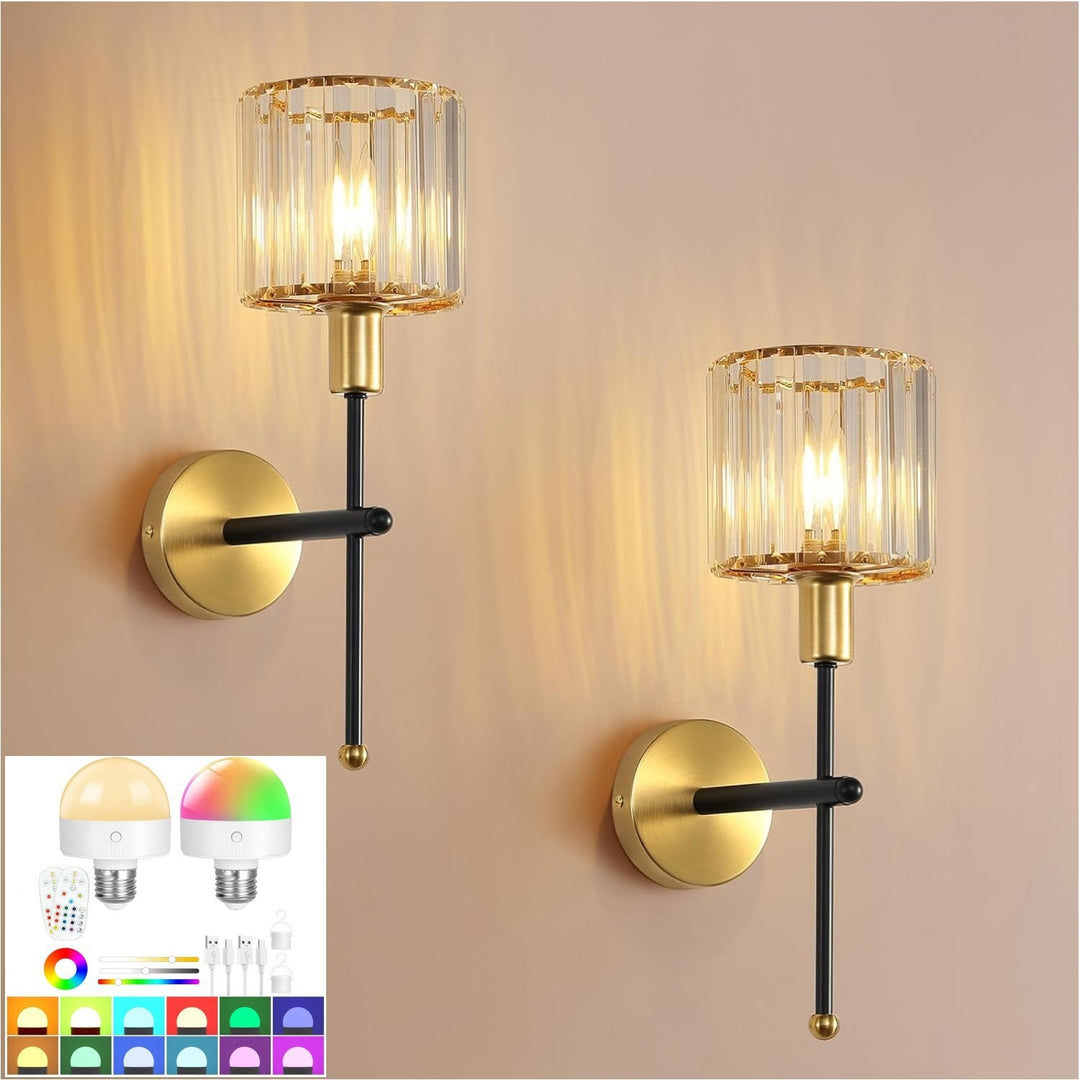 Elegante Kristall Wandlampe