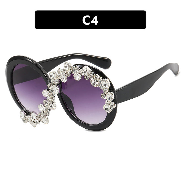 Damen Glamouröse Sonnenbrille mit Strassapplikationen Karnz