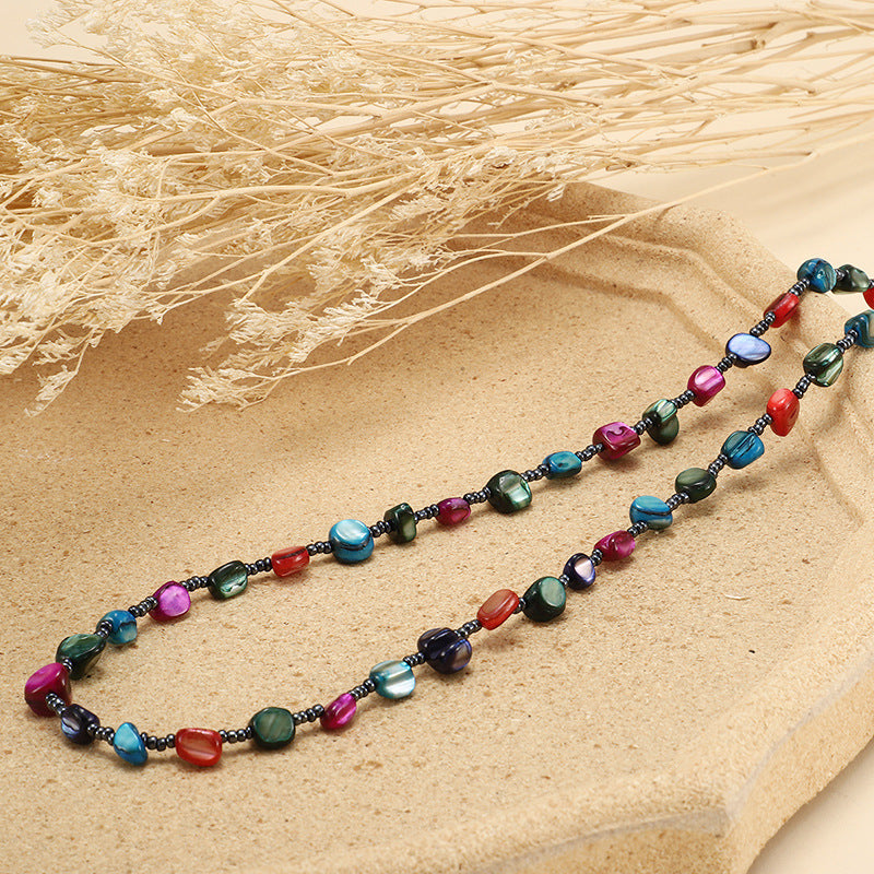 Bunte Perlen Brillen Kette Karnz