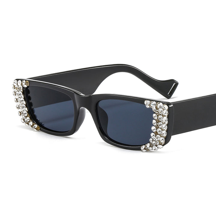 Damen extravagante Schmuckstein-Sonnenbrille Karnz