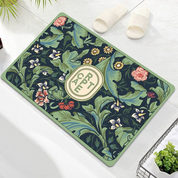 Florale verziertes Memory-Schaum-Badmatte