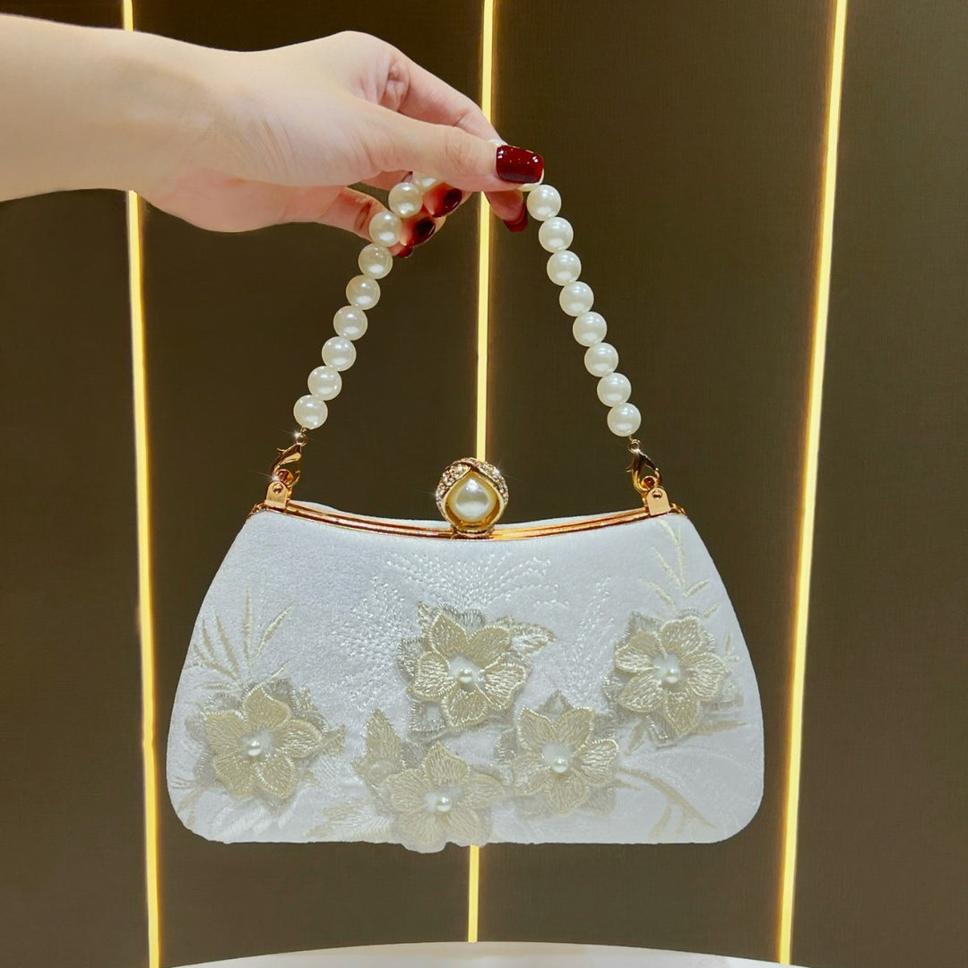 Bestickte Blumen Abend Tasche