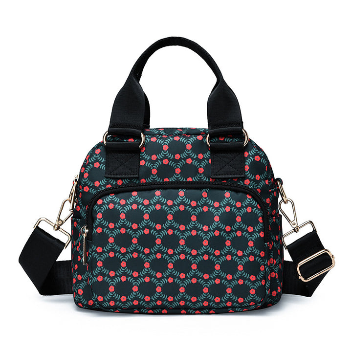 Stylische Blumendruck-Handtasche Karnz