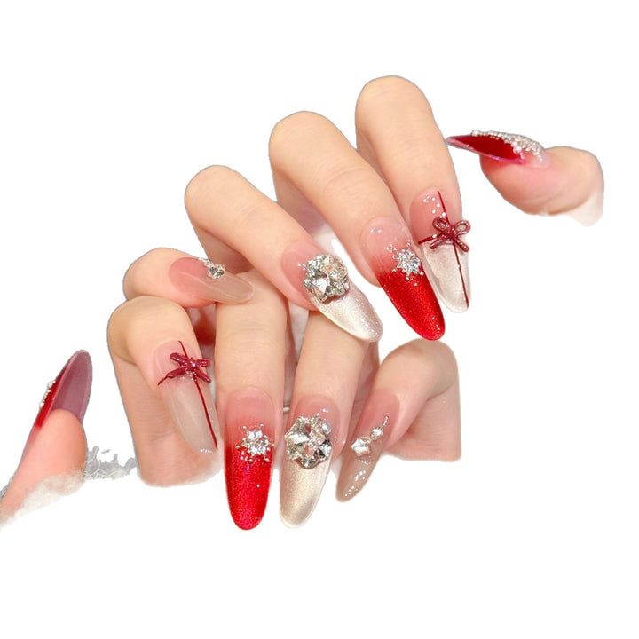 Elegantes Dekoratives Press-On Nagelkunst Set