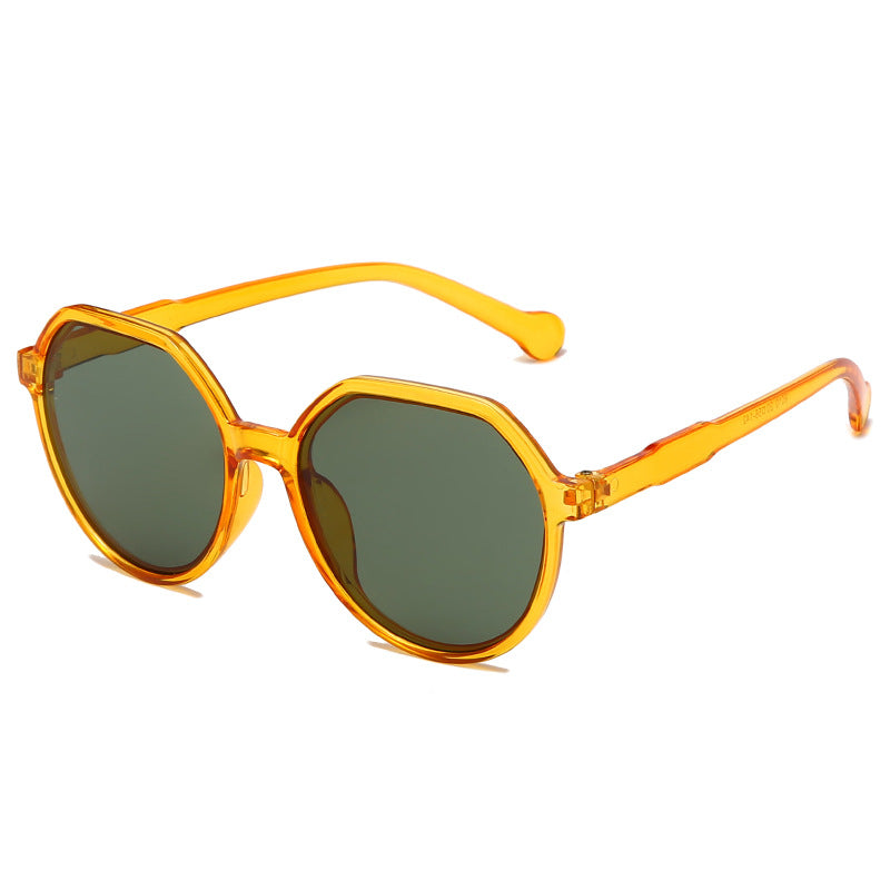 Damen modische Sonnenbrille mit markantem Achteck-Design Karnz