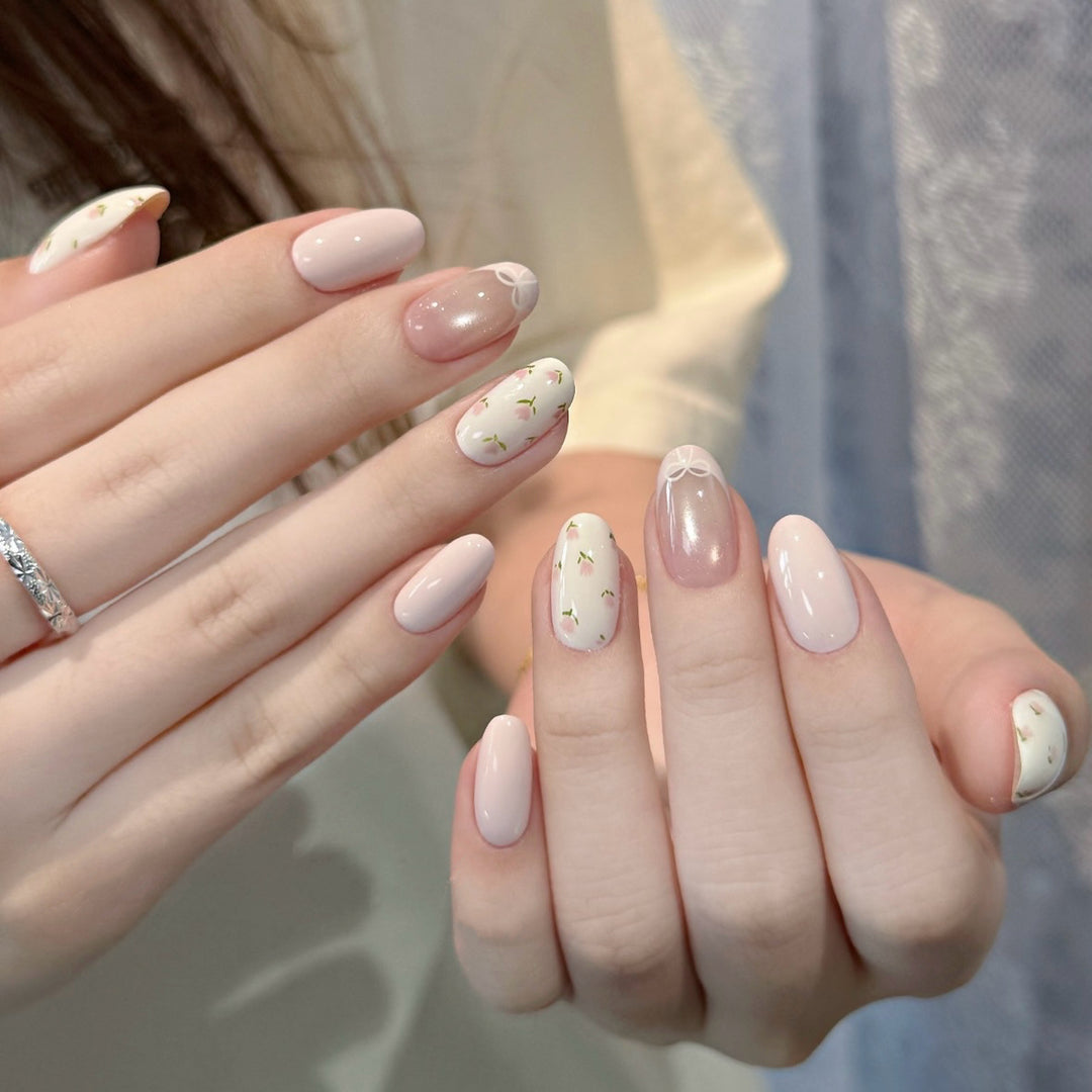 Blumenmuster Press-On Nagelset 1790745680