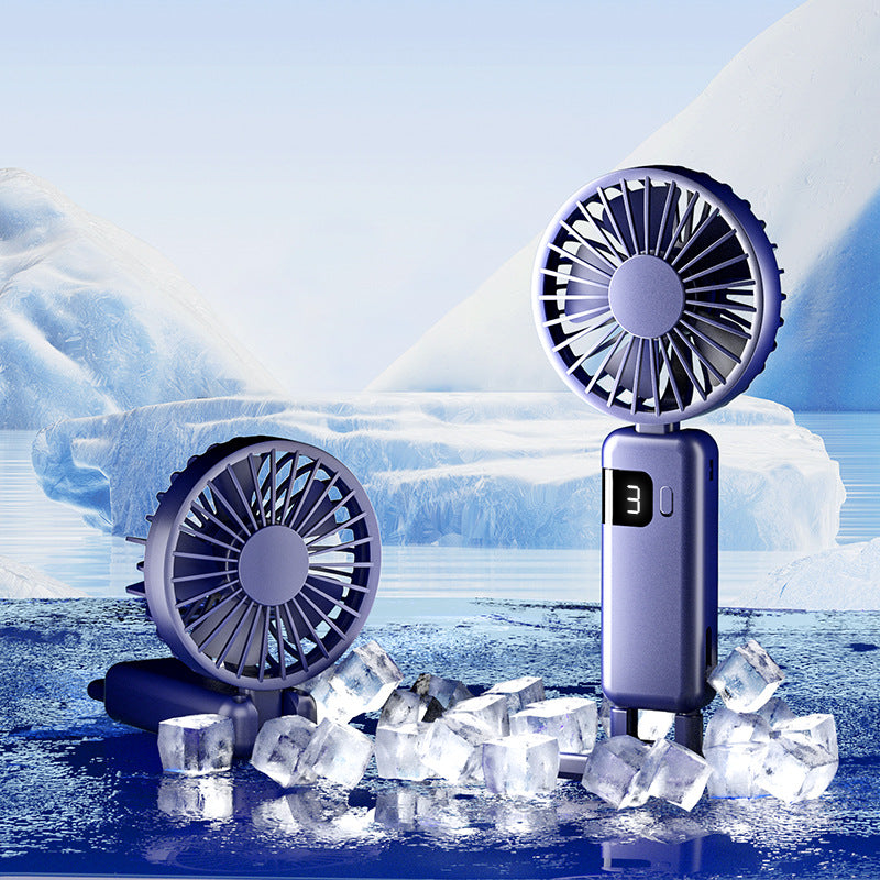 Tragbarer Usb Ventilator mit Digitaler Geschwindigkeitsanzeige Karnz