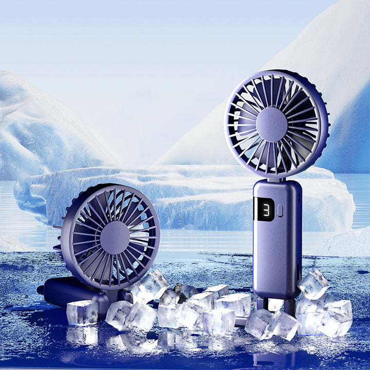 Tragbarer Usb Ventilator mit Digitaler Geschwindigkeitsanzeige Karnz