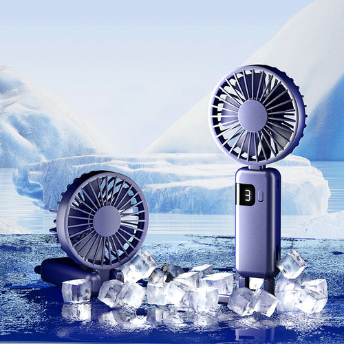 Tragbarer Usb Ventilator mit Digitaler Geschwindigkeitsanzeige Karnz
