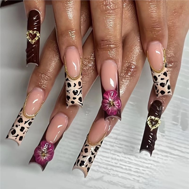 Künstlerische Lange Nagelwraps Karnz