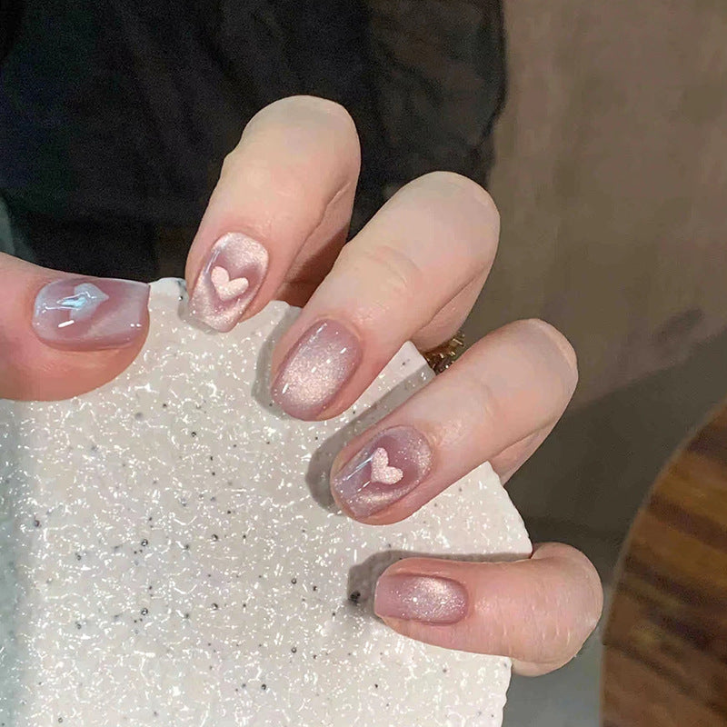Herz-verzierte Gradient-Nagelkunst-Kit Karnz