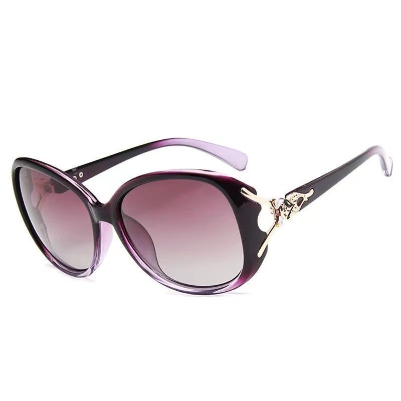 Damen modische Cat-Eye Sonnenbrille mit exklusivem Metall-Design Karnz