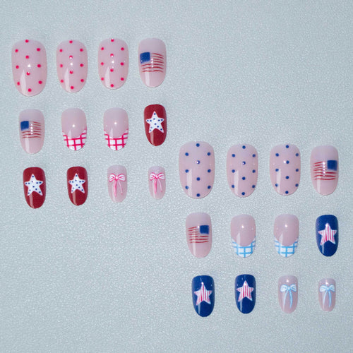 Patriotisches Themen-Acryl-Nail-Art
