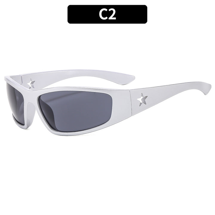 Futuristische Schlanke Schild Sonnenbrille