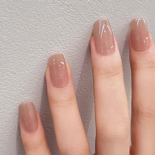 Glänzendes Nude-Gel-Nagel-Set Karnz