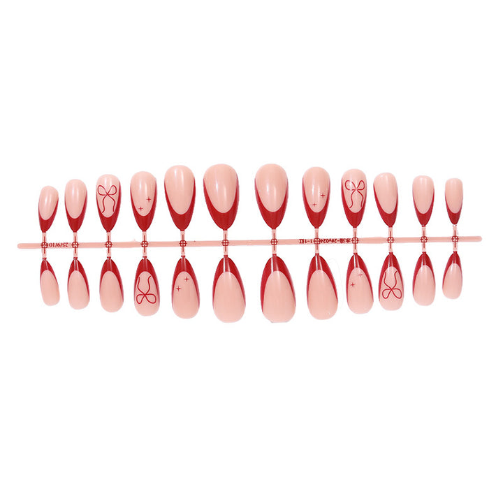 Elegantes French Tip Design Press-On Nail Set Karnz